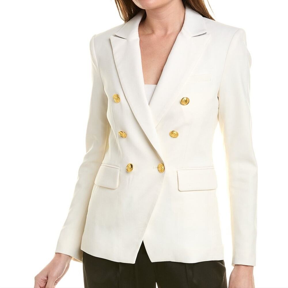 Rag & Bone Preston cream double-breasted wool blazer size 6